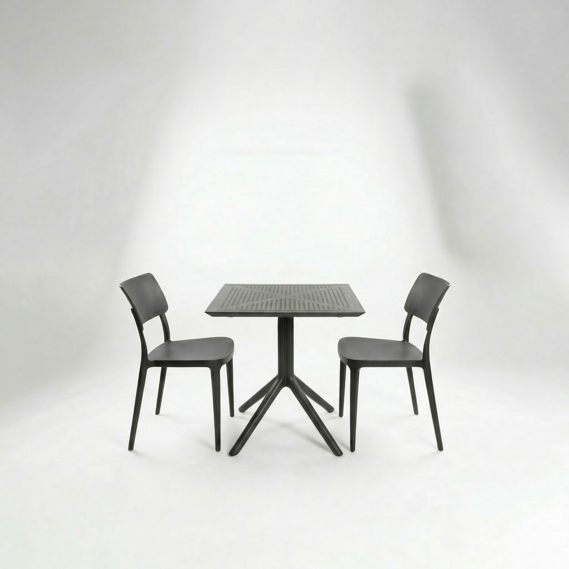 Zen 2 Kişilik Cafe Kolsuz Bistro Set 70x70 Sorty Bee Sabit Masa