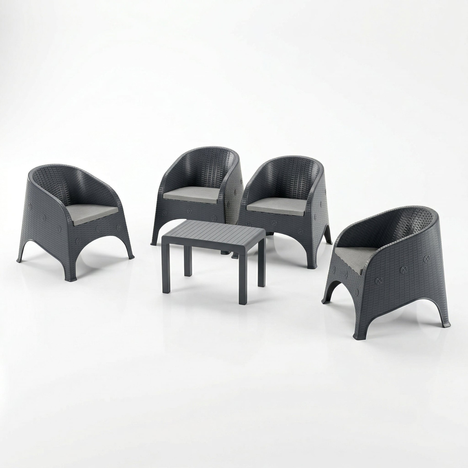 Olivia 4 Kişilik Oturma Grubu 40x60 Sehpa