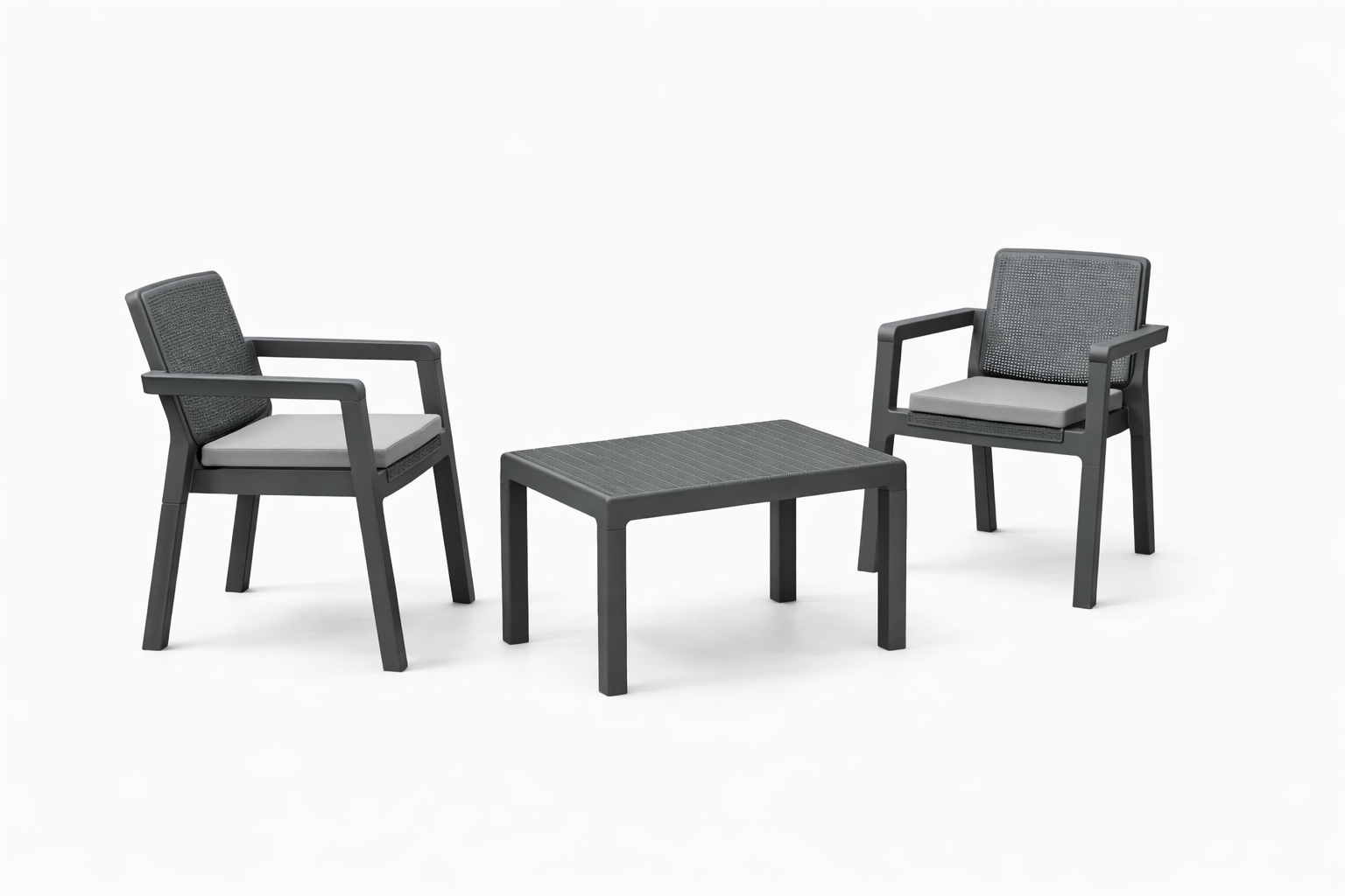 Prestij 1+1 Bistro Set - Siyah