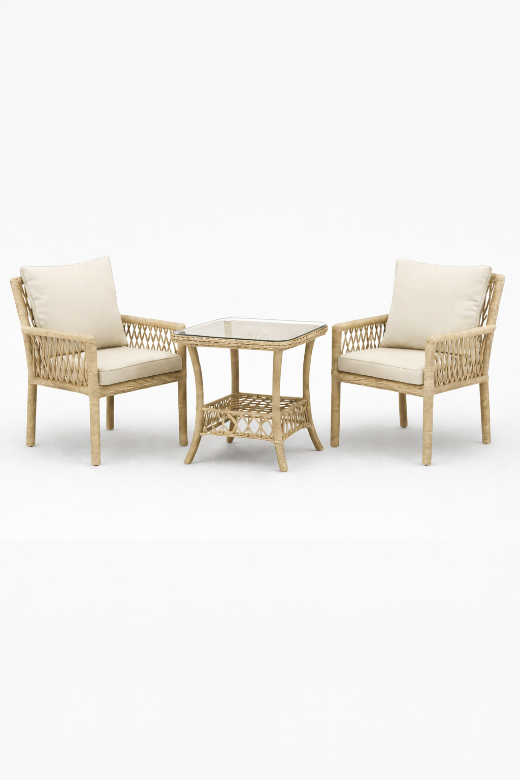 Oslo 1+1 Raddan Bistro Set - Kapiçino